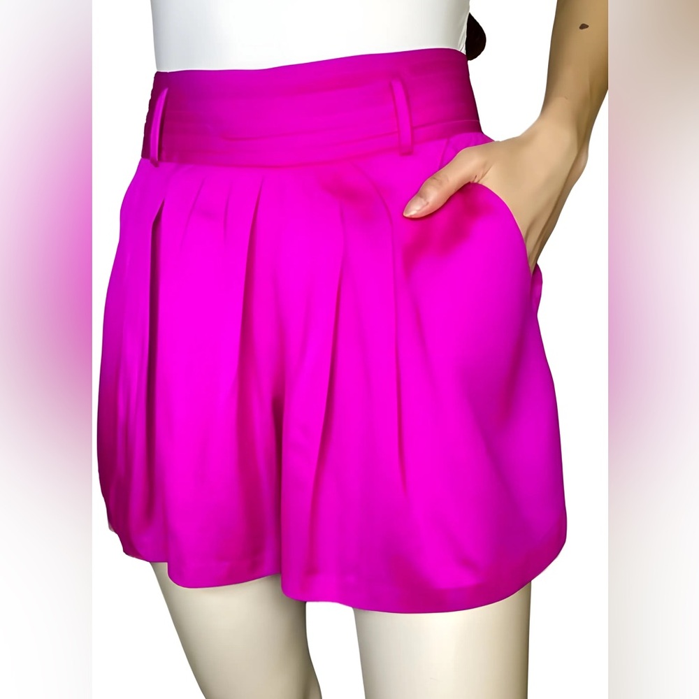Mara Hoffman pink drapead silk shorts - Picture 4 of 11